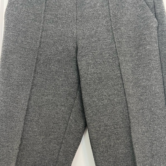 The Group Babaton -  Straight Leg Grey Flannel Pleated Pull On Pants - Picture 4 of 11